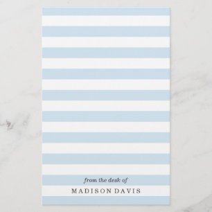 Himmel Blue och White Rand Papper