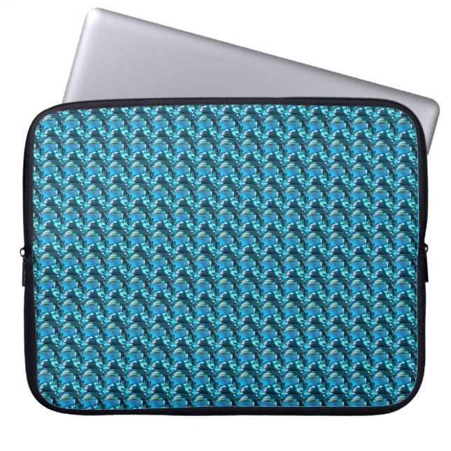 Himmel Blue Topaz Cushion Gemstone Laptop Fodral (Framsidan)