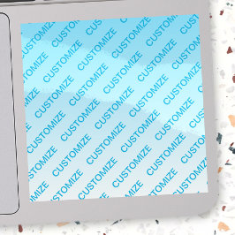 Himmel Blue (utbytbar färg!) Ombre & Text Mönster Klistermärken