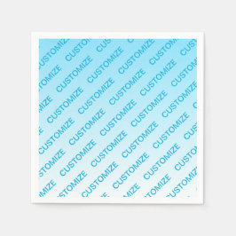 Himmel Blue (utbytbar färg!) Ombre & Text Mönster Pappersservett