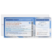 himmel-bordning bröllop biljett-inbjudan med osa