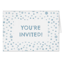 Himmel Confetti Watercolor Dots Birthday Inbjudan