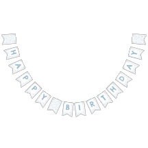 Himmel Confetti Watercolor Dots Bunting Flagga