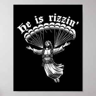 Himmel Diving Himmel Diver Jesus Kristus Rizzin På Poster