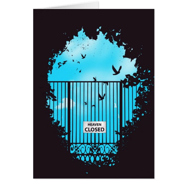 Himmel dörr hälsningskort (Framsidan)