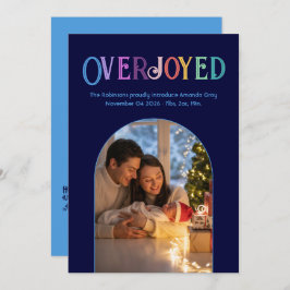 Himmel Dreams Julafton Baby Birth Announcement Pho Julkort