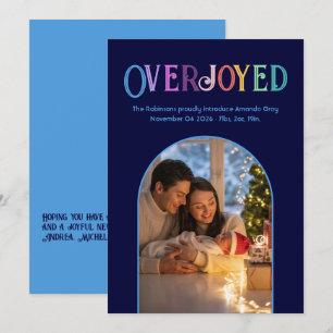 Himmel Dreams Julafton Baby Birth Announcement Pho Julkort
