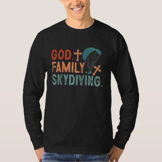 Himmel Dyk Fallskärm Himmelhoppare Gud Familj Himm T Shirt