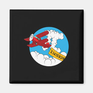 Himmel-flygplanet Funny Math Nerd Birthday Gift Pi Magnet