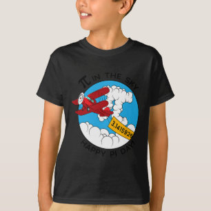 Himmel-flygplanet Funny Math Nerd Birthday Gift Pi T Shirt