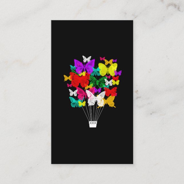 Himmel för luftballongfjärilsmoln visitkort (Framsida)