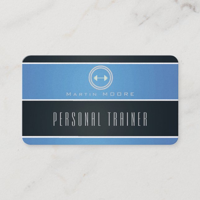 Himmel för vågrätrandband och mörk - blått visitkort (Framsida)