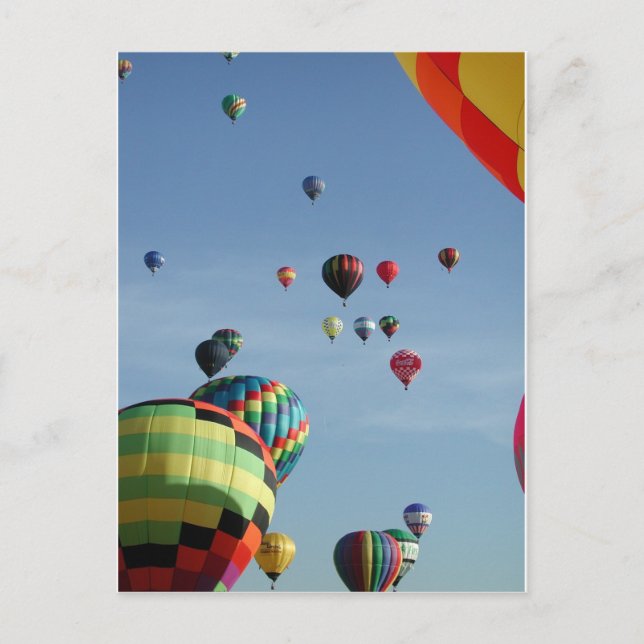 Himmel fullt luftballonger vykort (Framsida)