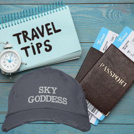 Himmel guddess typografi, väder, enkel broderad keps