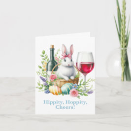 Himmel, Hoppity Cheers! Påskhare och Vin Kort