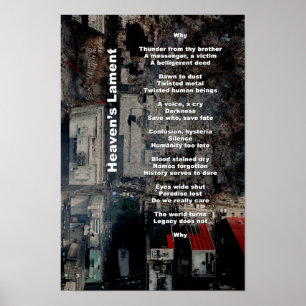 Himmel klagovisa (9/11 minnes- poetiska tryck) poster