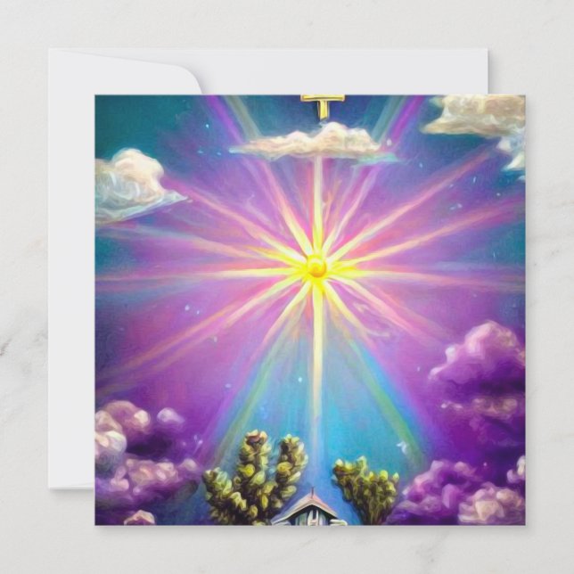 Himmel Kors Kyrka Inbjudningar (Framsida)