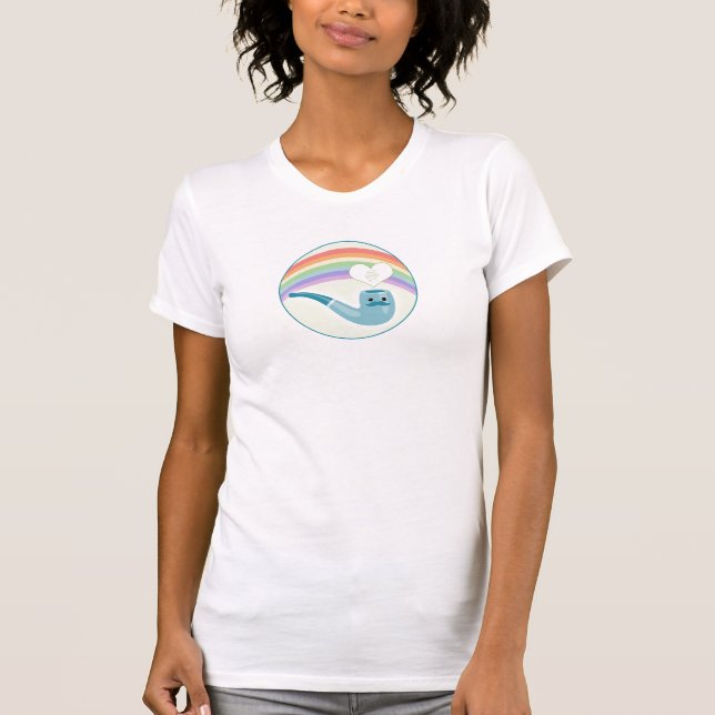 Himmel leda i rör med mustasch tee shirt (Framsida)