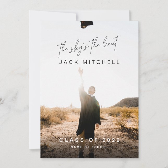 Himmel Limit-klassen 2022 Studenten Photo Meddelande (Framsida)