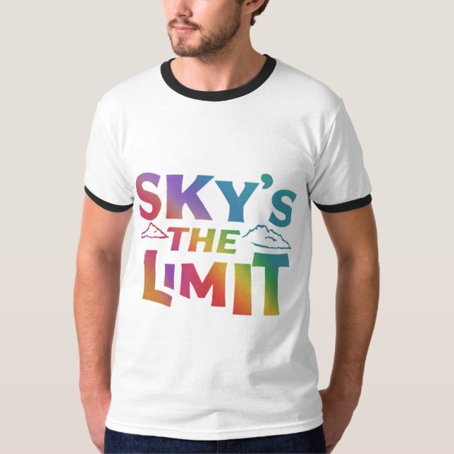 Himmel Limit Multifärgad T-Shirt (Framsida)