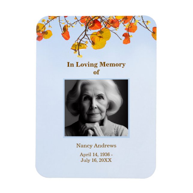 Himmel Löv Elegant Funeral Memorial Magnet (Vertikal)