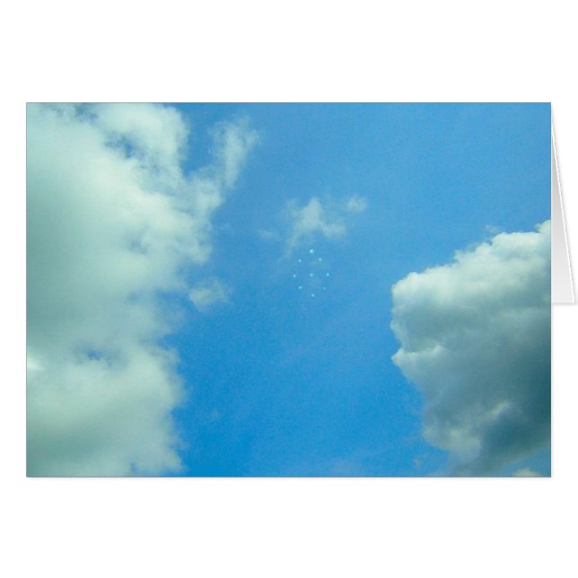 Himmel med UFO Hälsningskort (Framsidan Horizontal)