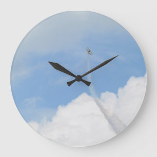 Himmel och flygplan stor klocka