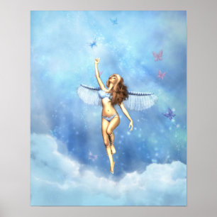 Himmel överförd ängel poster