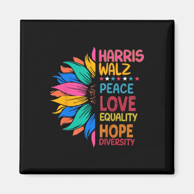 Himmel Peace Kärlek Equality Hope Diversity Magnet (Framsidan)