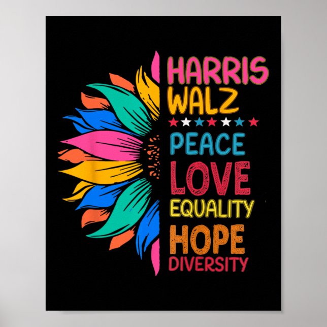 Himmel Peace Kärlek Equality Hope Diversity Poster (Framsidan)