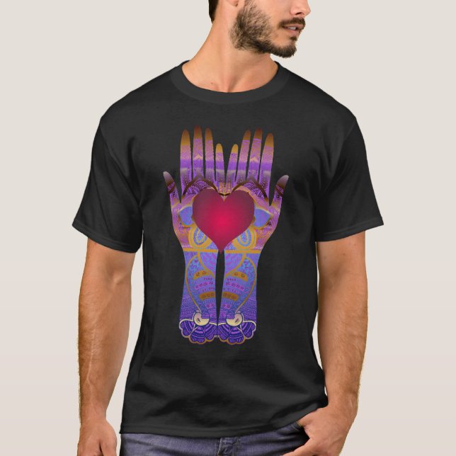 Himmel räcker en sidskjorta tee shirt (Framsida)