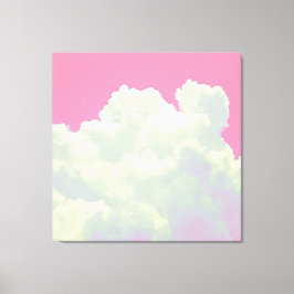 Himmel - Rosa moln - Sträckt canvastryck