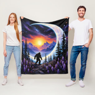 Himmel Sasquatch Stroll, halvljus måne Fleecefilt