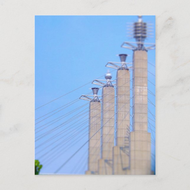 Himmel Station Pylon Caps Downtown Kansas City Vykort (Framsida)