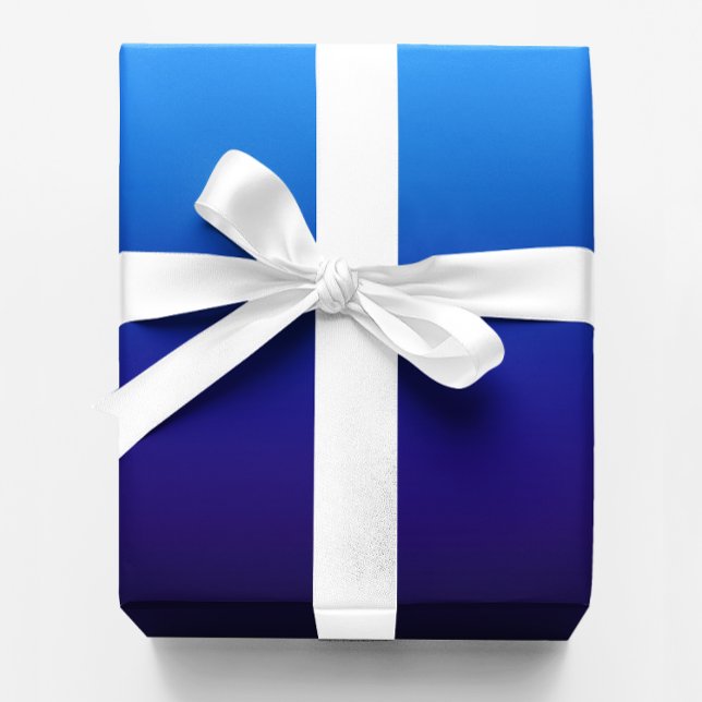Himmel till Midnight Blue-övertoning Presentpapper (Blue Navy Gradient)
