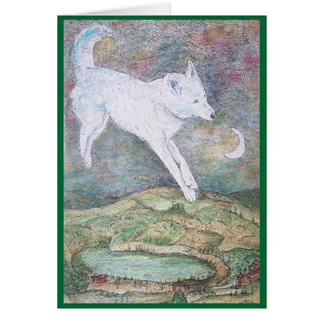 himmel varg hälsningskort (Framsidan)
