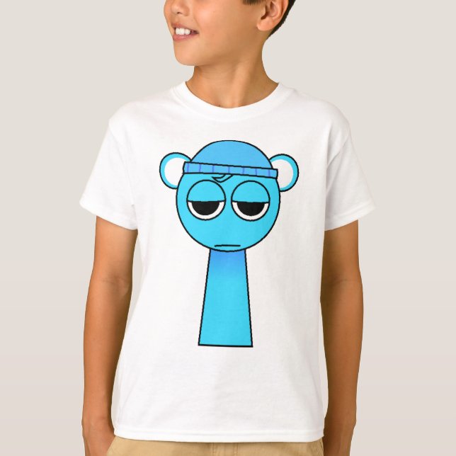 Himmelblå från Sprunki Retake T Shirt (Framsida)