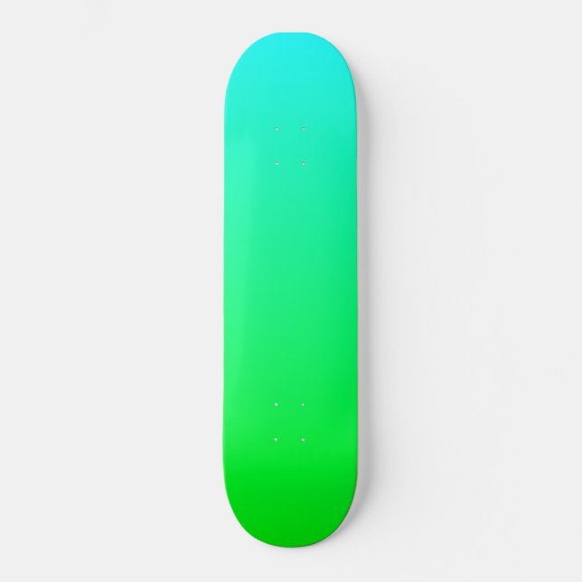 Himmelblå och grön Gradient Skateboarddäck Skateboard Bräda 20 Cm (Framsida)