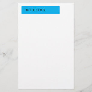 Himmelblå Vit Klassisk Elegant Enkel Brevpapper