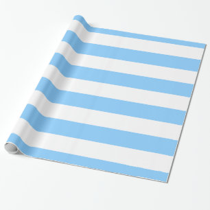 Himmelblå, vita XL-randiga mönster Presentpapper