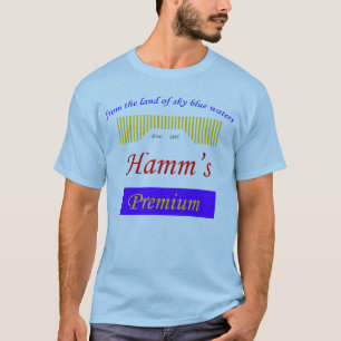 himmelblått bevattnar, den Hamms logotypen T-shirt