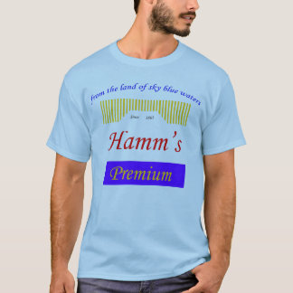 himmelblått bevattnar, den Hamms logotypen T-shirt