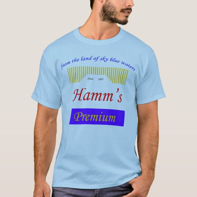 himmelblått bevattnar, den Hamms logotypen Tröja (Framsida)