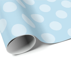 Himmelblått med baby blue polka dots presentpapper