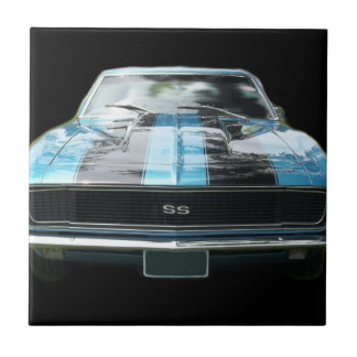 Himmelblått SS Camaro med svart randar Kakelplatta