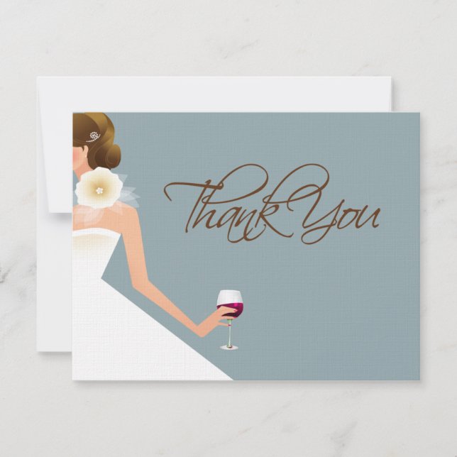 Himmelblått tackar dig möhippakoordinaten tack kort (Framsida)