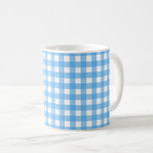 Himmelblåttgingham Kaffemugg