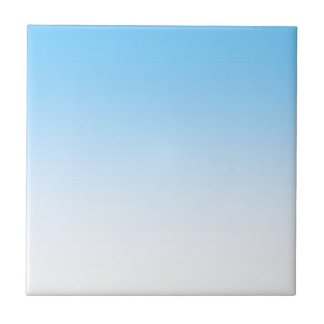 Himmelblåttvit Ombre Kakelplatta