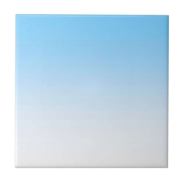 Himmelblåttvit Ombre Kakelplatta (Framsidan)