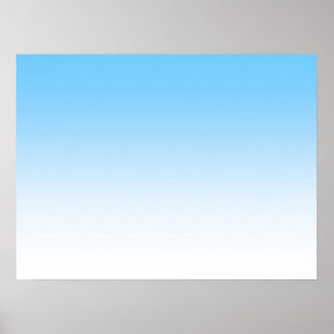 Himmelblåttvit Ombre Poster
